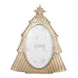 Złota Ramka Na Zdjęcie Choinka Clayre & Eef