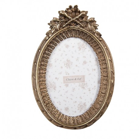 Złota Ramka Na Zdjęcie w Starym Stylu F Clayre & Eef