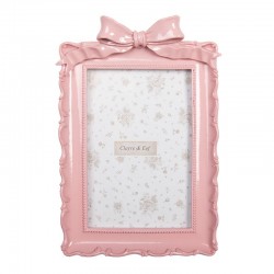 Różowa Ramka Na Zdjęcie z Kokardką Clayre & Eef