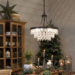 Żyrandol z Kryształkami Szklanymi Chic Antique C