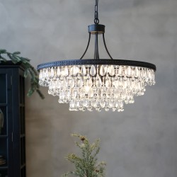 Żyrandol z Kryształkami Szklanymi Chic Antique B