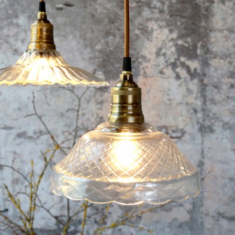 Szklana Lampa Wisząca Chic Antique A