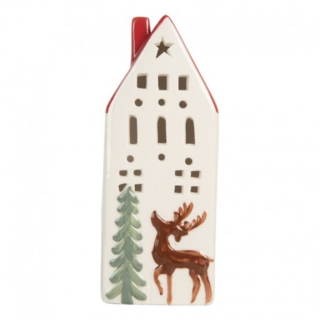 Domek LED Ceramiczny Świąteczny F Clayre & Eef