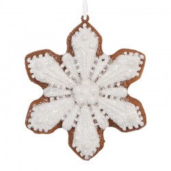 Zawieszka Na Choinkę Pierniczek Śnieżynka F Clayre & Eef