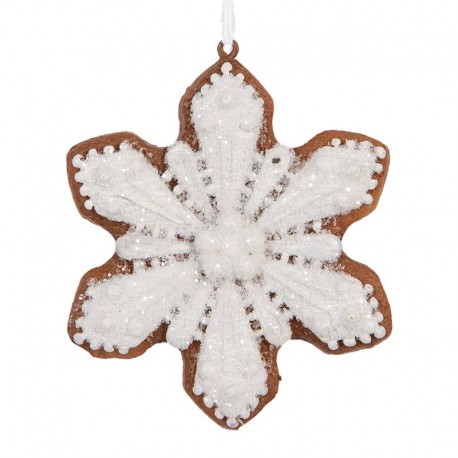 Zawieszka Na Choinkę Pierniczek Śnieżynka F Clayre & Eef