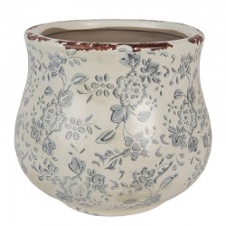 Osłonka Na Doniczkę w Niebieskie Kwiaty A Clayre & Eef