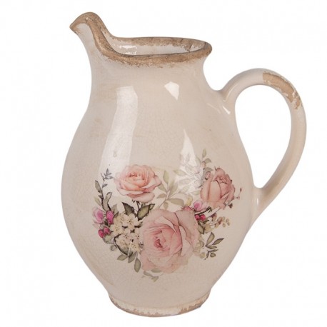 Ceramiczny Dzbanek Ozdobny Beżowy C Clayre & Eef