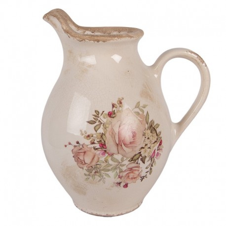 Ceramiczny Dzbanek Ozdobny Beżowy D Clayre & Eef
