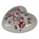 Ceramiczne Serce Szare w Kwiaty A Clayre & Eef