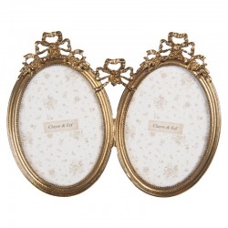 Złota Ramka Na Zdjęcie Podwójna Clayre & Eef