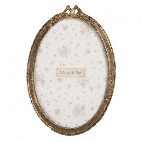 Złota Ramka Na Zdjęcia Owalna Clayre & Eef