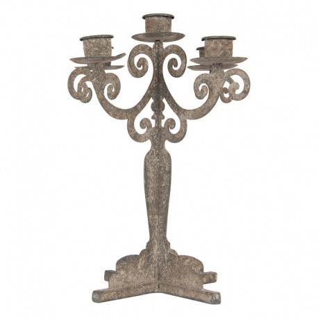 Świecznik Vintage Metalowy Wieloramienny A Clayre & Eef