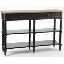 Konsola Prowansalska Czarna z Półką
