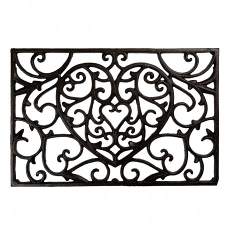Żeliwna Wycieraczka Ażurowa Serce Clayre & Eef