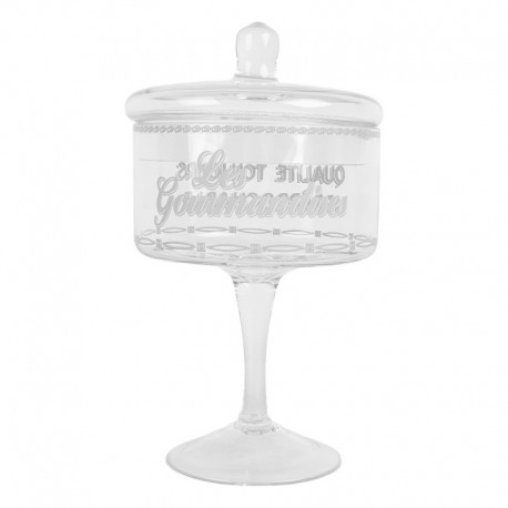Ozdobny Słoik Na Nóżce z Francuskimi Napisami Clayre & Eef