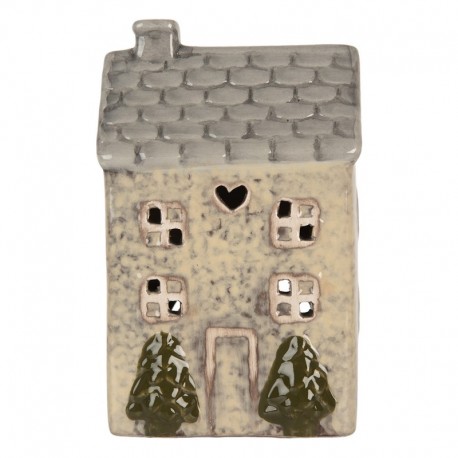 Ceramiczny Domek Na Tealight z Sercem B Clayre & Eef