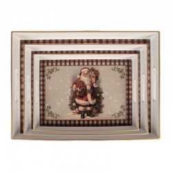 Tace Świąteczne z Mikołajem 3 szt. Clayre & Eef