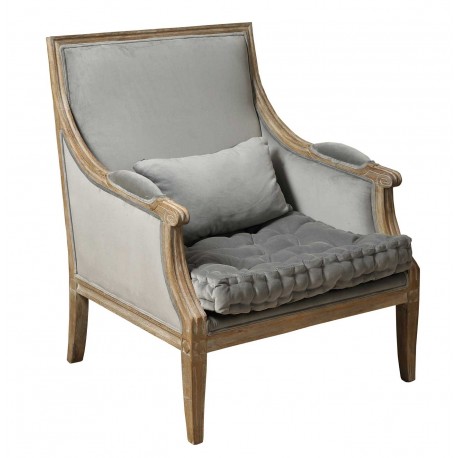 Classic Fotel Prosty Szary