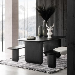 Stół Japandi Akacja Czarna J-Line