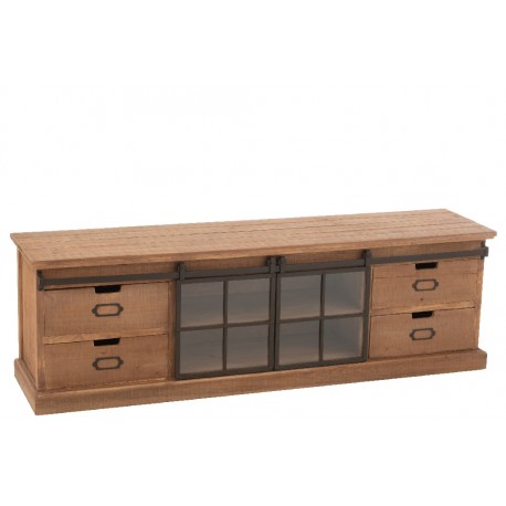 Komoda Pod Telewizor w Stylu Rustykalnym Mia A J-Line