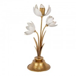 Złoty Świecznik Kwiat Clayre & Eef