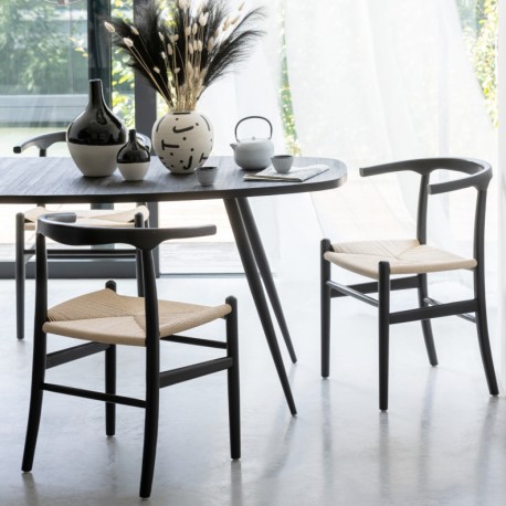 Krzesło Boho Czarne Toon J-Line