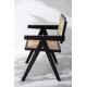 Krzesło Boho Czarne Grid Ash J-Line