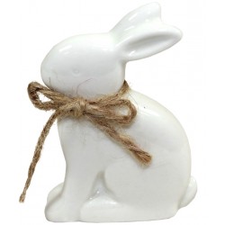 Zając Ceramiczny Biały 1
