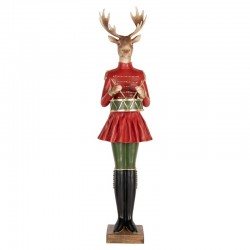 Duża Dekoracja Świąteczna Jeleń 77 cm Clayre & Eef