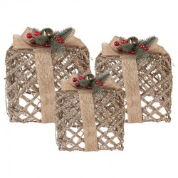 Dekoracja LED Prezenty 3 szt. C Clayre & Eef