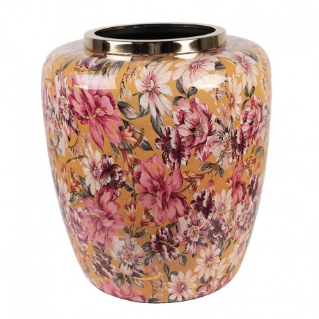 Wazon Metalowy w Kwiaty F Clayre & Eef