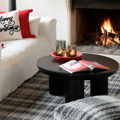 Stolik Kawowy Japandi Akacja Czarna J-Line