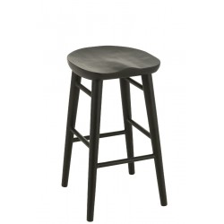 Drewniany Stołek Barowy Czarny Mika J-Line