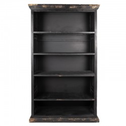 Czarny Regał Drewniany Vintage A Clayre & Eef