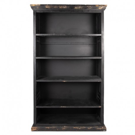 Czarny Regał Drewniany Vintage A Clayre & Eef
