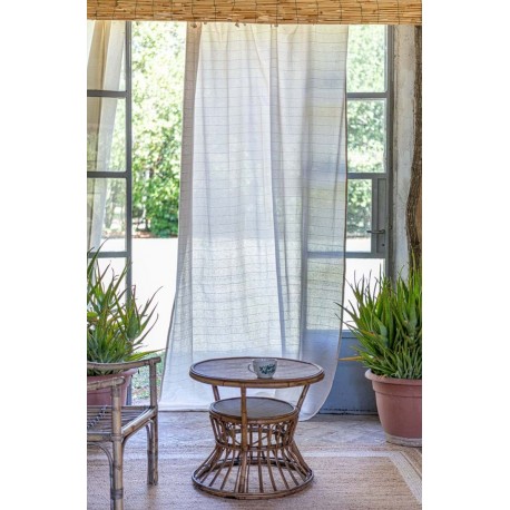 Bawełniana Firanka Beżowa D Blanc Mariclò