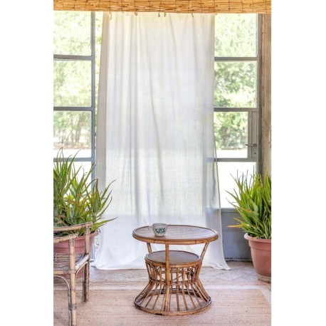 Bawełniana Firanka Beżowa G Blanc Mariclò