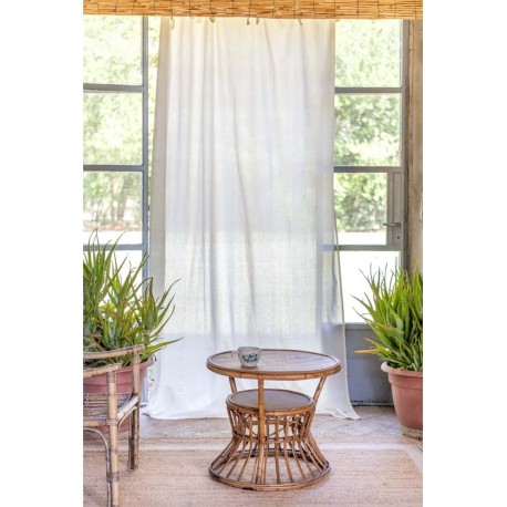 Bawełniana Firanka Beżowa H Blanc Mariclò