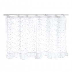 Bawełniana Zazdrostka w Kwiatki Blanc Mariclò