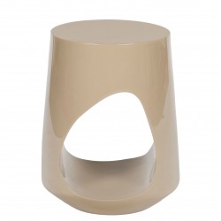 Stolik Nocny Beżowy Okrągły