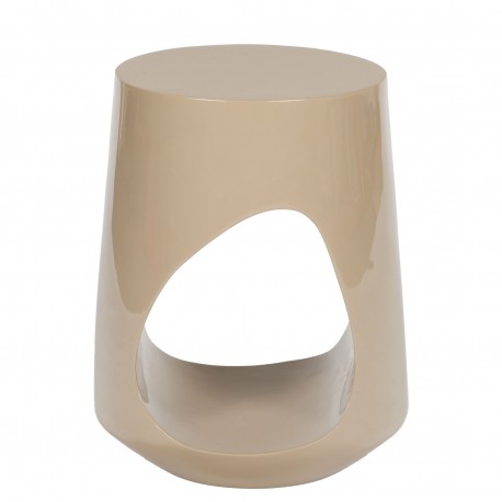 Stolik Nocny Beżowy Okrągły