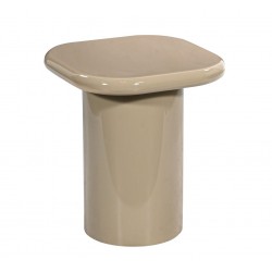 Stolik Nocny Beżowy Kwadratowy