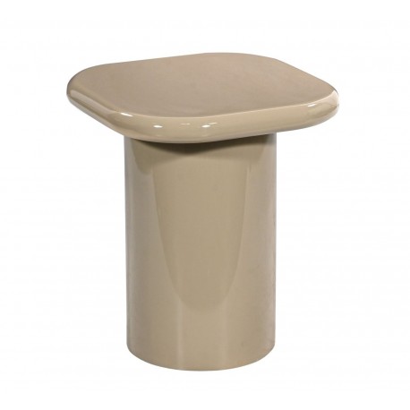 Stolik Nocny Beżowy Kwadratowy