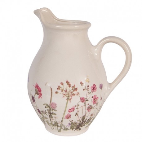 Ceramiczny Dzbanek w Kwiaty A Clayre & Eef