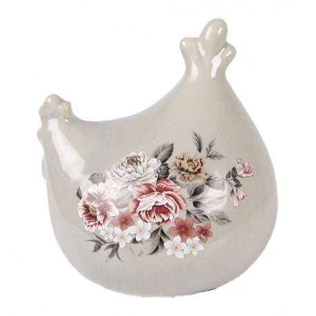Ceramiczna Kura w Kwiaty D Clayre & Eef