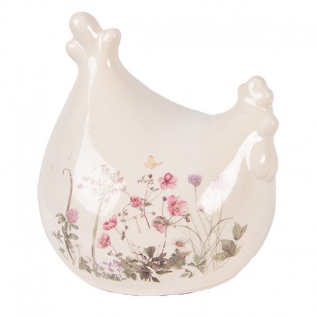 Ceramiczna Kura w Kwiaty G Clayre & Eef