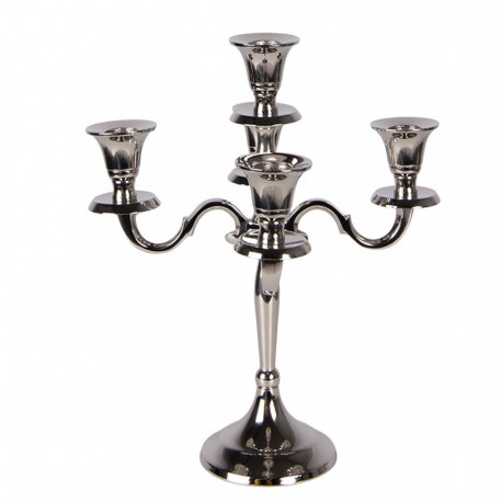 Świecznik Wieloramienny Srebrny Clayre & Eef