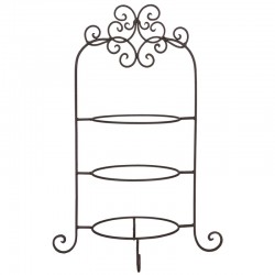 Etażerka Na Trzy Talerze Brązowa 54 cm Clayre & Eef