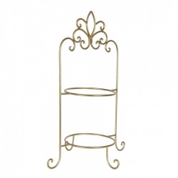 Etażerka Na Dwa Talerze Złota 57 cm Clayre & Eef