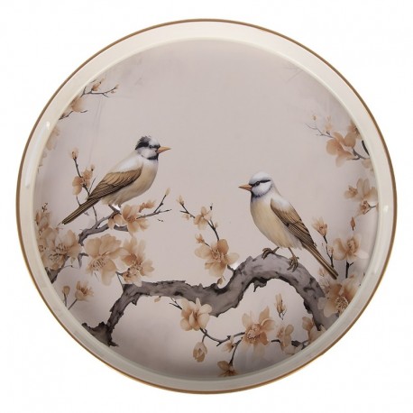 Okrągła Taca Kremowa Clayre & Eef